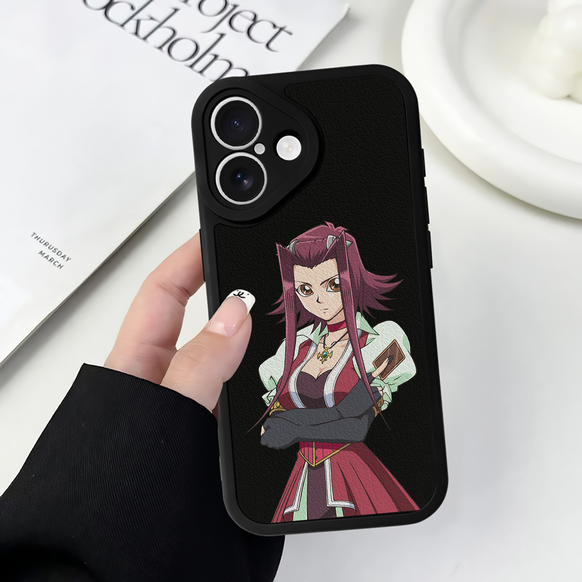遊☆戯☆王 Yu-Gi-Oh! 【iPhone 16シリーズ対応】シリコンスマホケース（レザー調） 材質：シリコン